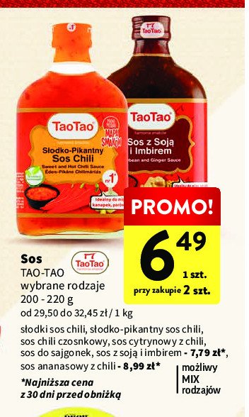 Sos chilli imbirowy z soją Tao tao promocja