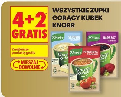 Zupa Knorr Gorący Kubek serowa z grzankami promocja w Biedronka