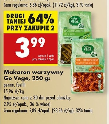 Makaron 艣widerki z czerwonej soczewicy Govege promocja