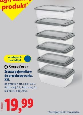 Silvercrest Zestaw pojemników do przechowywania, XXL promocja w Lidl