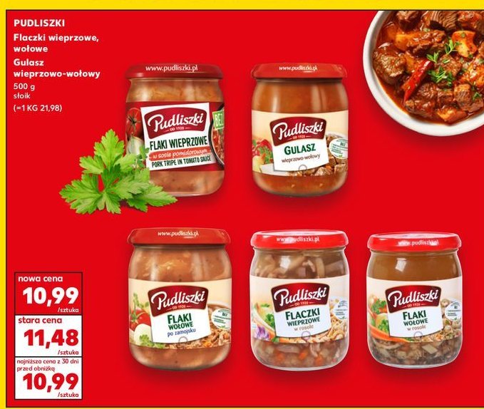 Flaki wołowe w rosole Pudliszki promocja