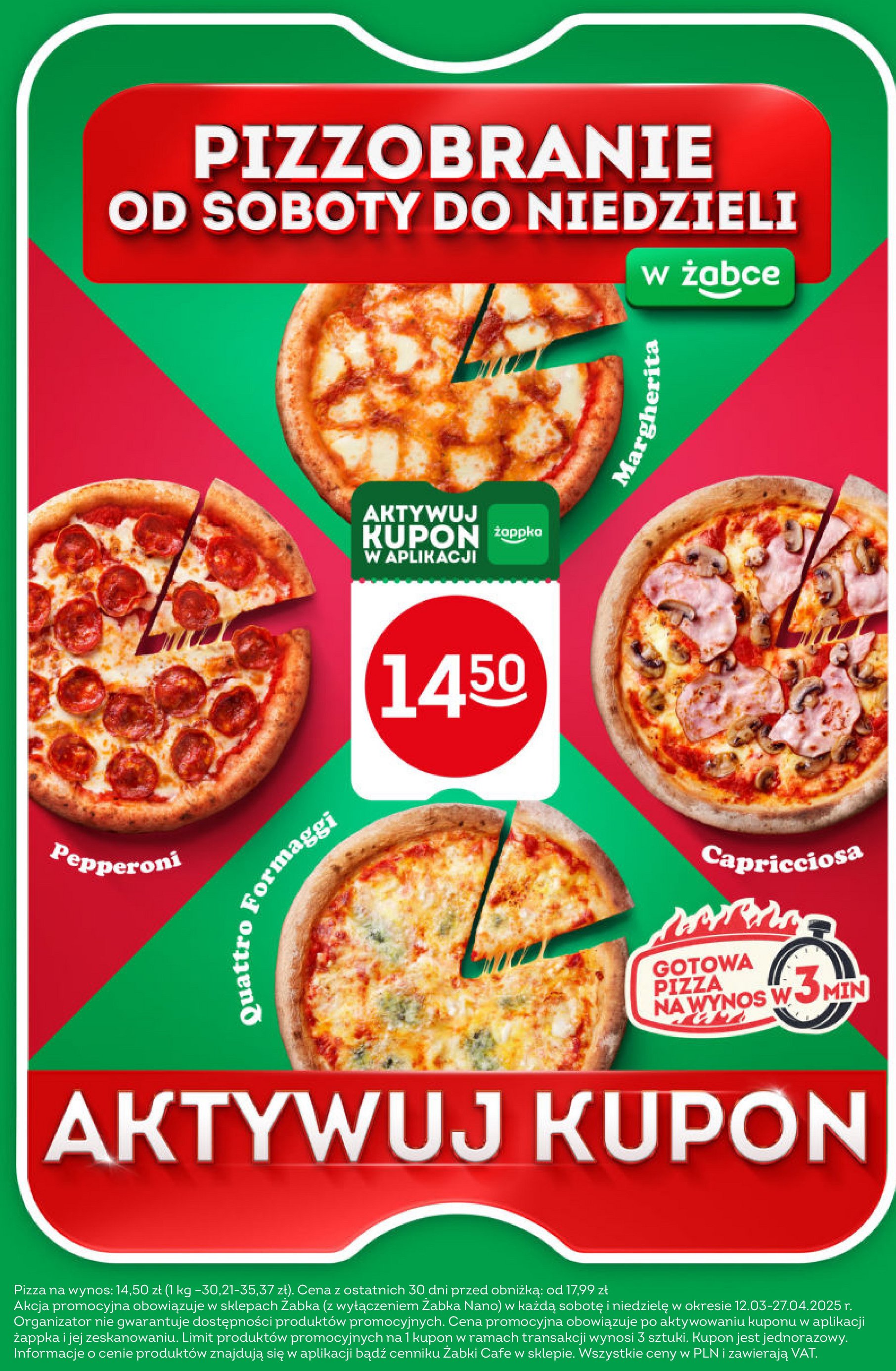 Pizza margherita 呕abka promocja
