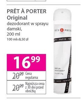 Dezodorant Pret-a-porter classic promocja