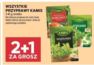Przyprawy Kamis, różne rodzaje promocja w Stokrotka
