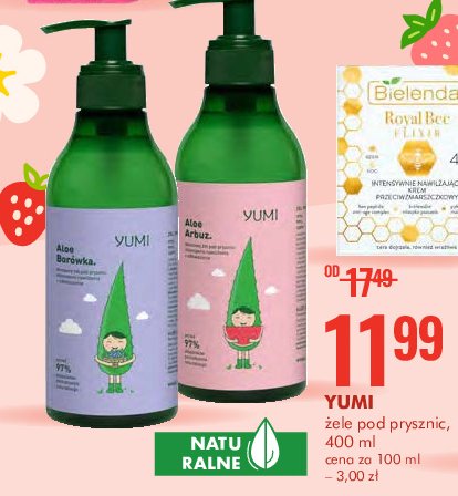 Żel pod prysznic intensywne nawilżanie aloe borówka Yumi cosmetics promocja