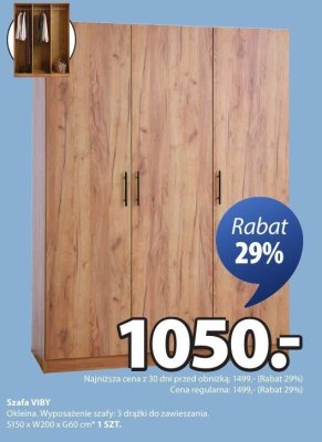 Szafa VIBY promocja w Jysk