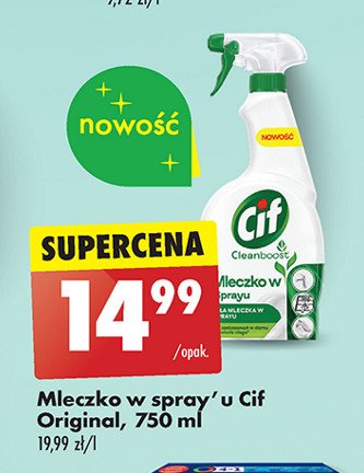 Mleczko do czyszczenia original Cif cream promocja w Biedronka