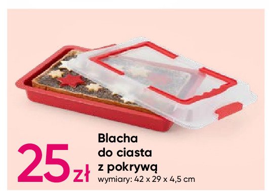 Blacha do ciasta z pokrywą 42 x 29 x 4.5 cm promocja