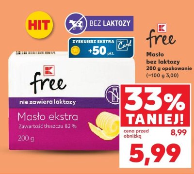 Masło bez laktozy promocja w Kaufland