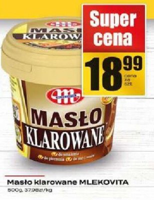 Masło klarowane MLEKOVITA promocja w Supeco