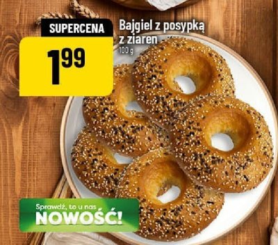 Bajgiel z posypką z ziaren promocja w POLOmarket