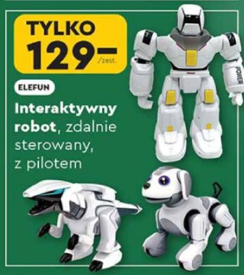 Interaktywny robot, zdalnie sterowany, z pilotem Elefun promocja w Biedronka