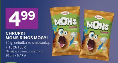 Chrupki Mons Rings cebulka ze śmietanką promocja w Stokrotka
