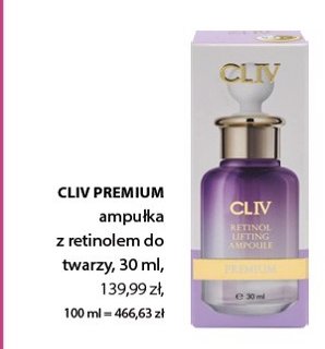 Ampułka do twarzy z retinolem Cliv premium promocja