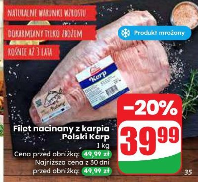 Filet nacinany z karpia Polski Karp promocja w Dino