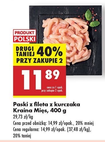 Paski z fileta kurczaka Kraina mięs promocja