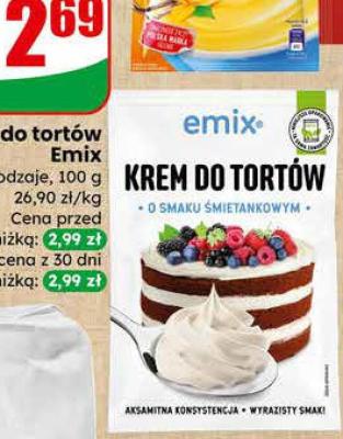 Krem do tortów o smaku śmietankowym promocja w Dino