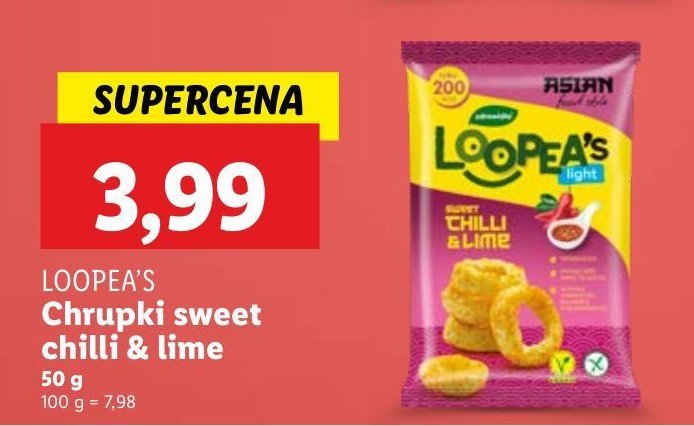 Chrupki sweet chilli&lime Loopea's promocja