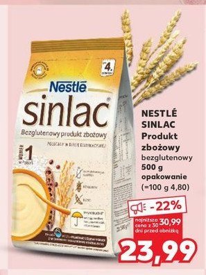 Nestle Sinlac - kaszka zbo偶owa bezglutenowa promocja