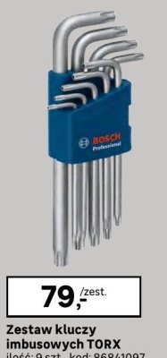 Zestaw kluczy imbusowych TORX Bosch promocja w Leroy Merlin