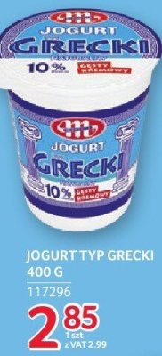 Jogurt typ grecki Mlekovita 400g promocja w Selgros