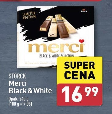 Bombonierka black & white Storck merci promocja w Aldi