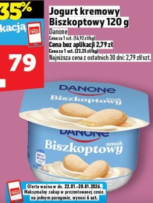 Jogurt kremowy Biszkoptowy 120 g promocja w TOPAZ