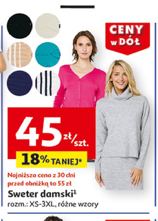 Sweter damski xs-3xl Auchan inextenso promocja