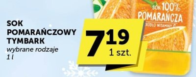 Sok pomarańczowy Tymbark promocja w Euro Sklep