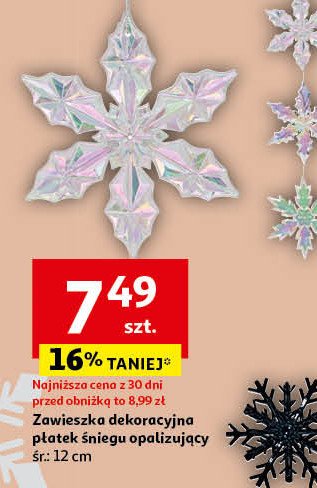 Zawieszka płatek opalizujący 12 cm promocja