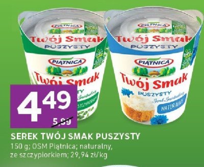 Serek Twój Smak puszysty naturalny promocja w Stokrotka