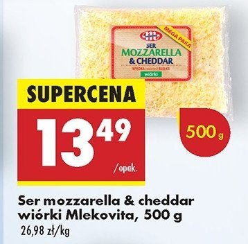 Ser mozzarella & cheddar wiórki Mlekovita promocja