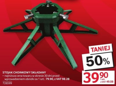 Stojak choinkowy składany promocja w Selgros