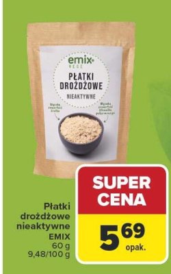 Płatki drożdżowe nieaktywne Emix promocja w Carrefour