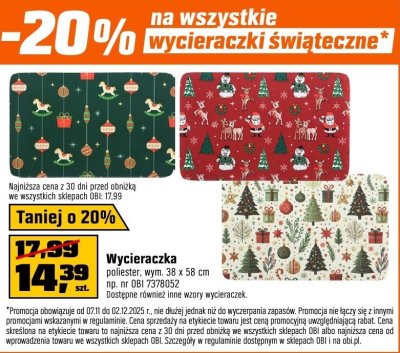 Wycieraczka promocja w OBI