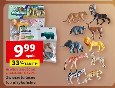 Zwierzęta leśne lub afrykańskie promocja w Auchan