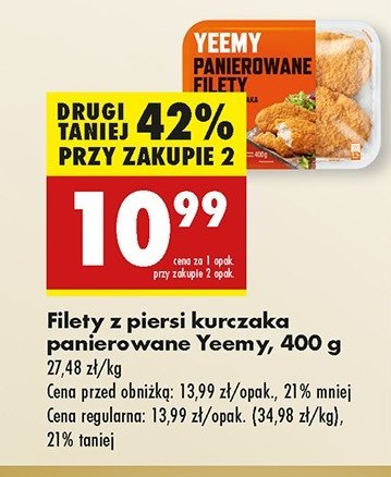 Filet panierowany z kurczaka Yeemy promocja