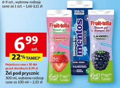 Żel pod prysznic fresh active Mentos promocja