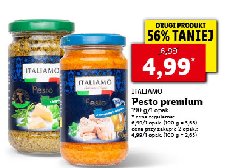 Pesto z warzywami i tuńczykiem Italiamo promocja