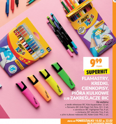 Pi贸ro kulkowe niebieskie Bic roller glide promocja