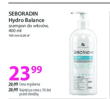 Szampon do włosów hydrobalance Seboradin promocja w Hebe