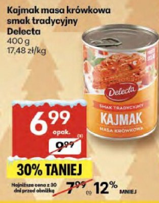 Kajmak masa krówkowa smak tradycyjny Delecta promocja w Delikatesy Centrum