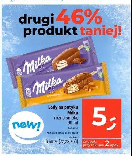 Lód vanilla & chocolate swirl Milka promocja