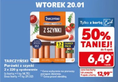 Parówki z szynki promocja w Kaufland