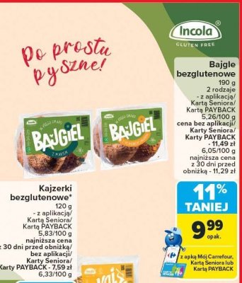 Bajgle bezglutenowe 190 g Incola promocja