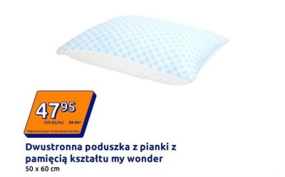Poduszka dwustronna z pianki z pamięcią kształtu 50x60 cm promocja w Action