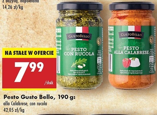 Pesto con rucola Gustobello promocja w Biedronka