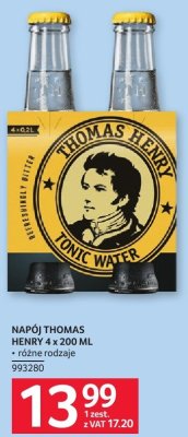 Woda NAPÓJ THOMAS HENRY 4 x 200 ML promocja w Selgros