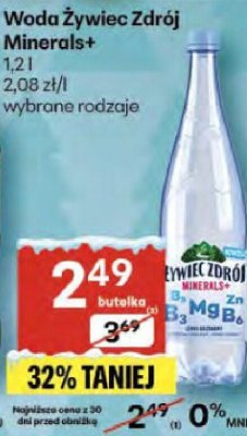 Woda Żywiec zdrój promocja w Delikatesy Centrum