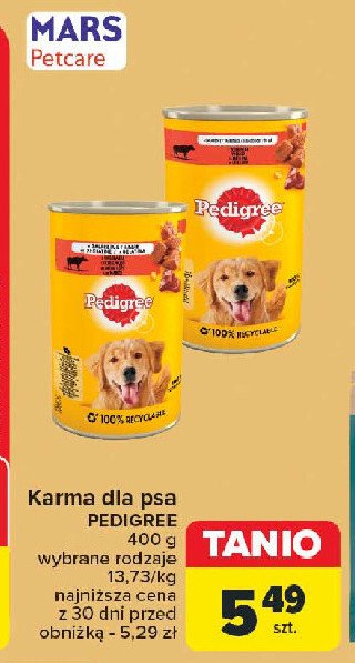 Karma dla psa wołowina i warzywa Pedigree promocja